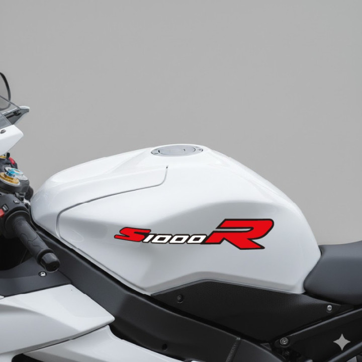 BMW S 1000 R Red Stickers – Motorrad Naked Bike Decals (2-Pack)