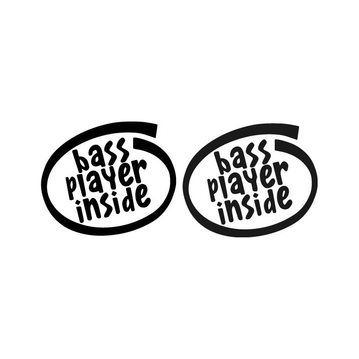 Bass Player Inside Stickers – Musician Decals (2-Pack)