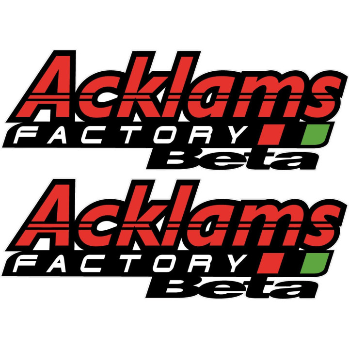 Acklams Factory Beta Stickers Decals 2x - DecalsHouse