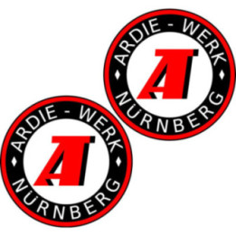 Ardie Logo Round Stickers Decals 2x - DecalsHouse
