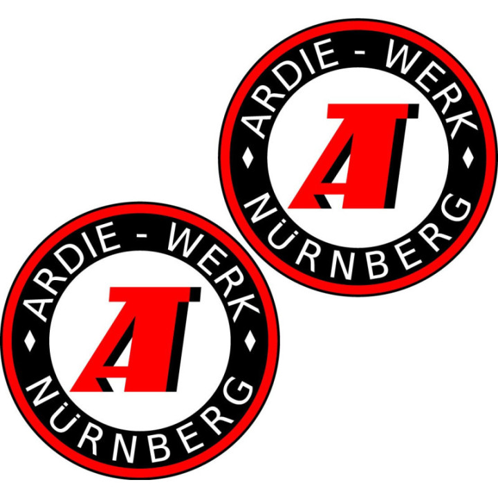 Ardie Logo Round Stickers Decals 2x - DecalsHouse
