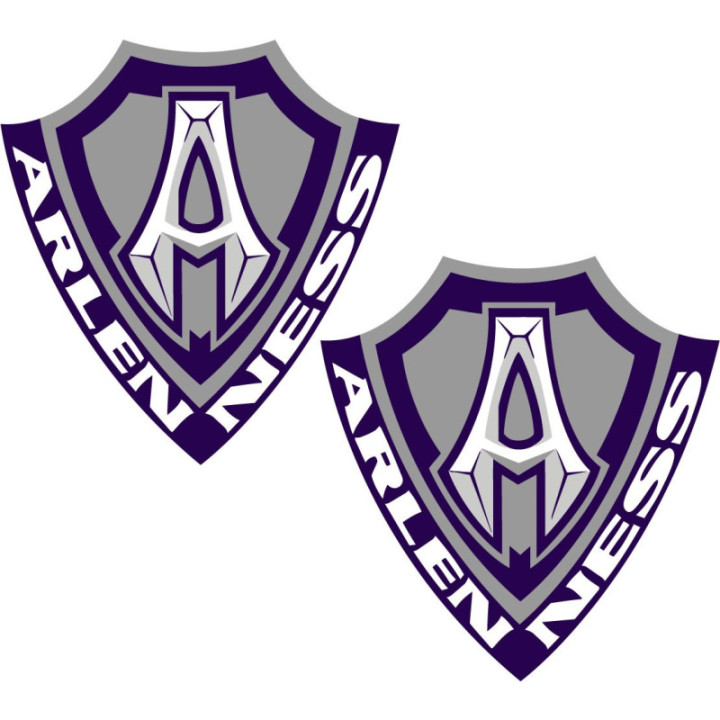 Arlen Ness Logo Badge Style 2 Stickers Decals 2x - DecalsHouse