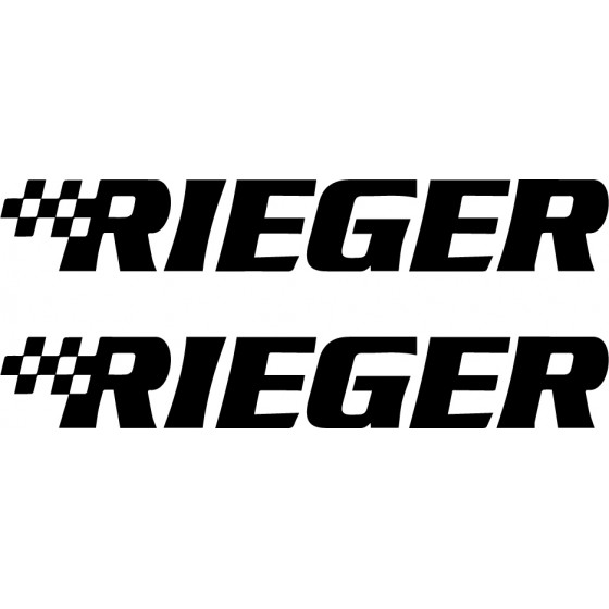 2x Rieger Decals Stickers