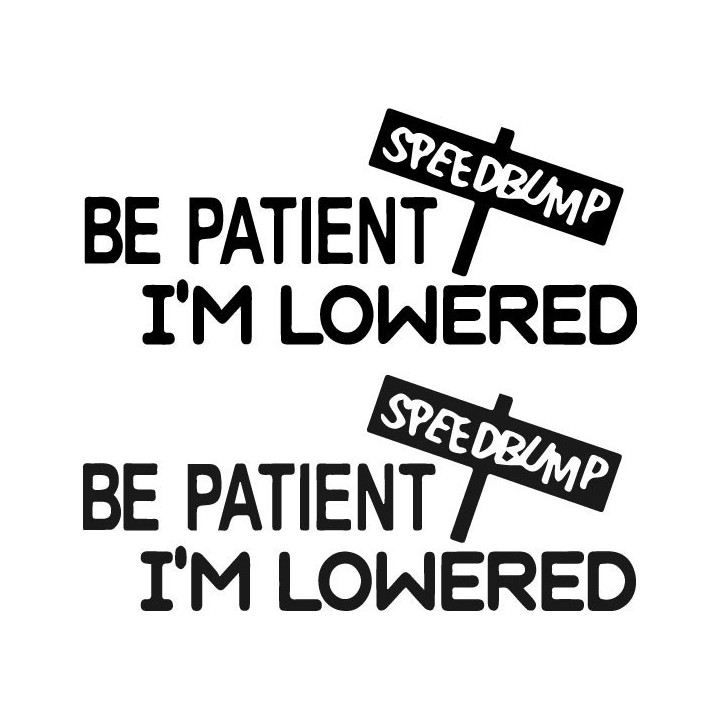 Buy Be Patient Im Lowered 3 Decal Sticker Online