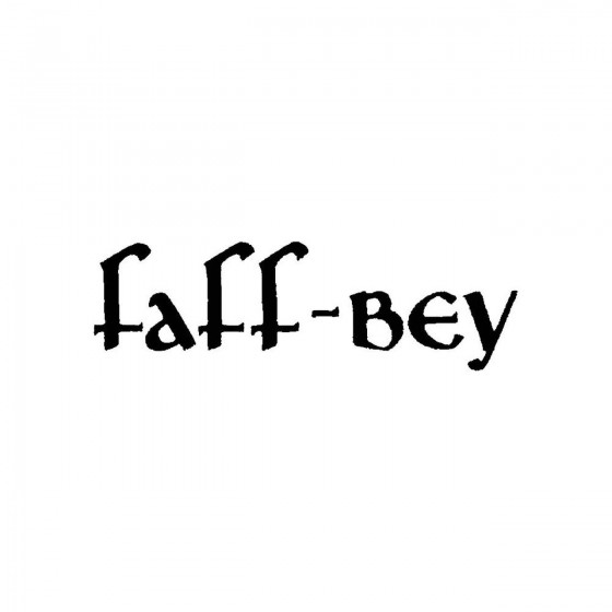 Faff Beyband Logo Vinyl Decal