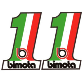 Bimota Number One Stickers Decals 2x - DecalsHouse