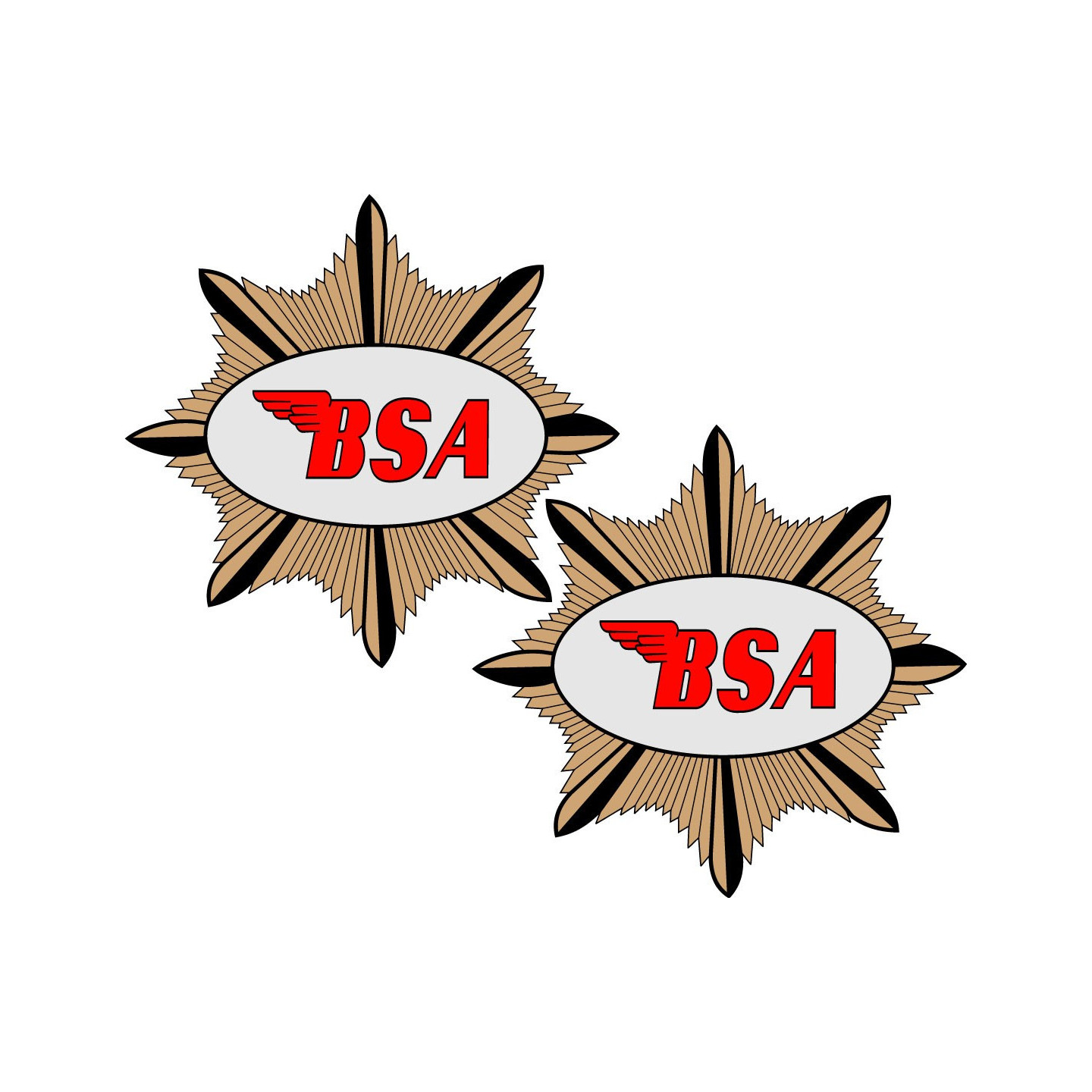 Bsa Logo Emblem Stickers Decals 2x - DecalsHouse