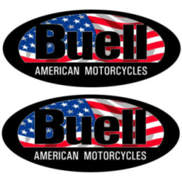 Buell USA Flag Stickers – X1 Lightning XB9 XB12 1125CR Decals (2-Pack)