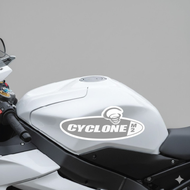 Buell M2 Cyclone Grey Stickers Decals 2x - DecalsHouse