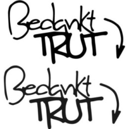 Bedankt Trut Stickers – Funny Dutch Humour Decals (2-Pack)