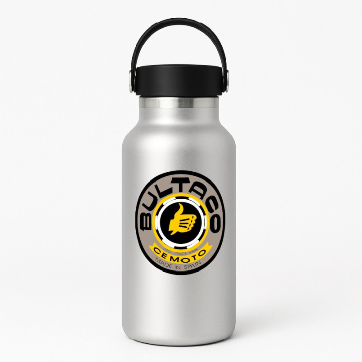 Bultaco Logo Round Stickers Decals 2x - DecalsHouse