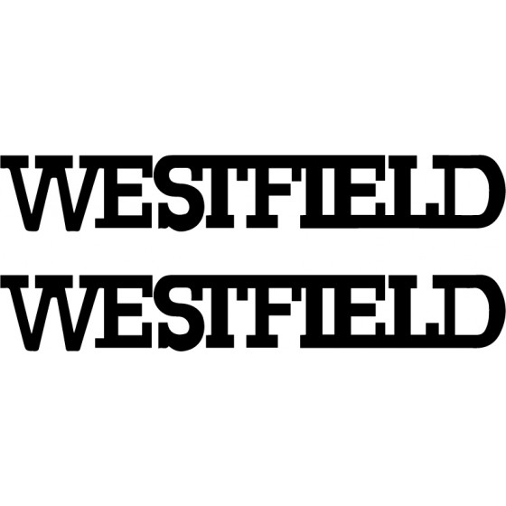2x Westfield Decals Stickers
