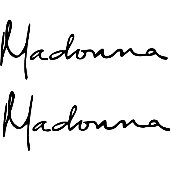 2x Madonna Decals Stickers