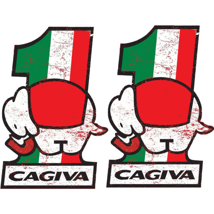 Cagiva Logo Style 2 Stickers Decals 2x - DecalsHouse