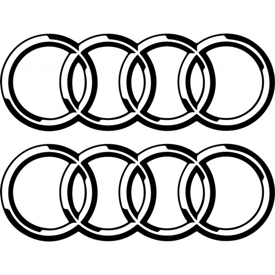 2x Audi Logo Style 2 Vinyl...