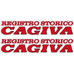 Cagiva Registro Storico Red Stickers Decals 2x - DecalsHouse