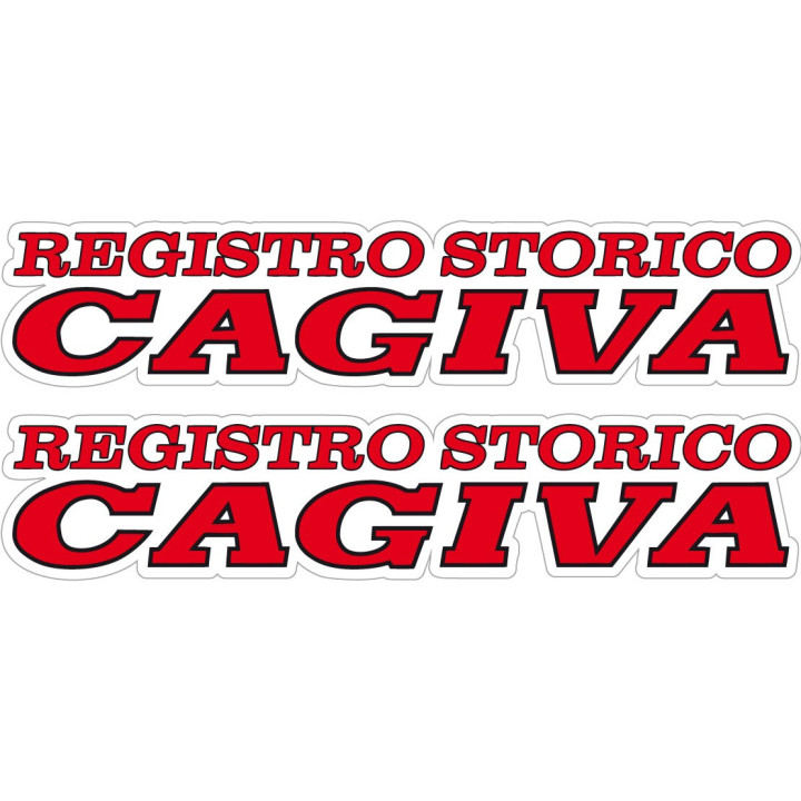 Cagiva Registro Storico Red Stickers Decals 2x - DecalsHouse