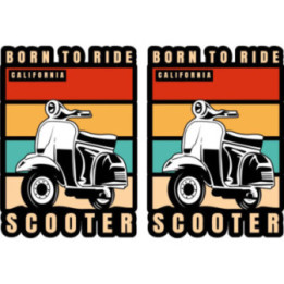 California Scooter Logo Stickers Decals 2x - DecalsHouse