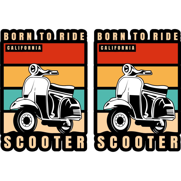 California Scooter Logo Stickers Decals 2x - DecalsHouse