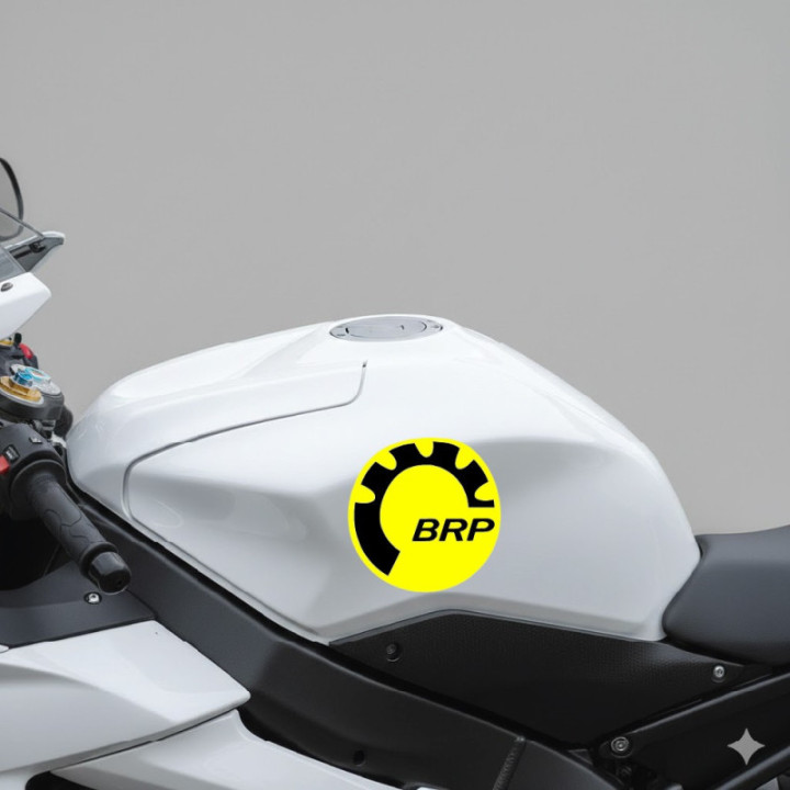 Can Am Logo Round Yellow Stickers Decals 2x - DecalsHouse
