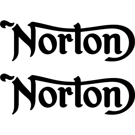 2x Norton Logo Decals Stickers