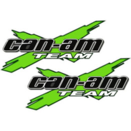 Can Am Logo Team Green Stickers Decals 2x - DecalsHouse