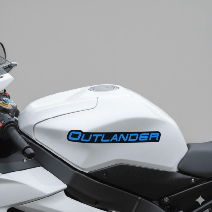 Can Am Outlander Black And Blue Stickers Decals 2x - DecalsHouse