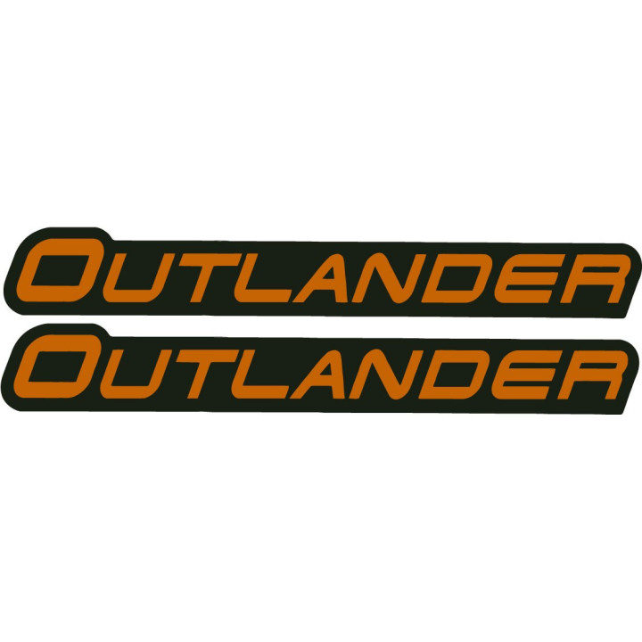 Can Am Outlander Black And Orange Stickers Decals 2x - DecalsHouse