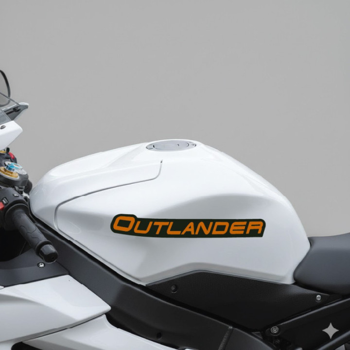 Can Am Outlander Black And Orange Stickers Decals 2x - DecalsHouse
