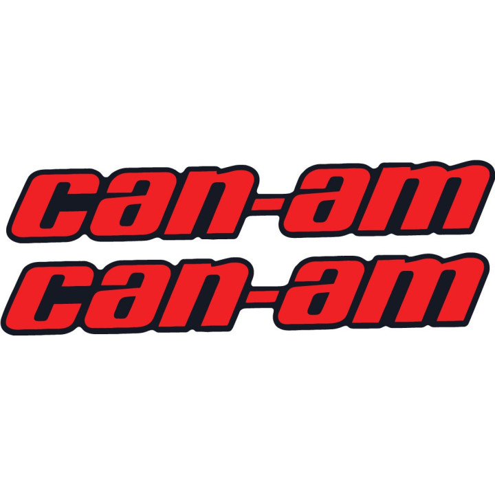 Can Am Outlander Black And Red Lettering Stickers Decals 2x - DecalsHouse