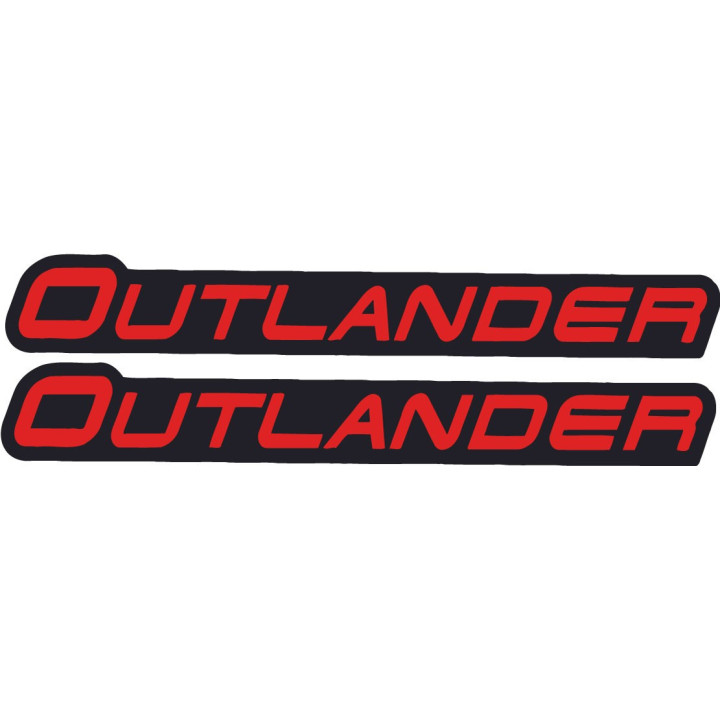 Can-Am Outlander ATV Stickers – Black Red Off-Road Decals (2-Pack)