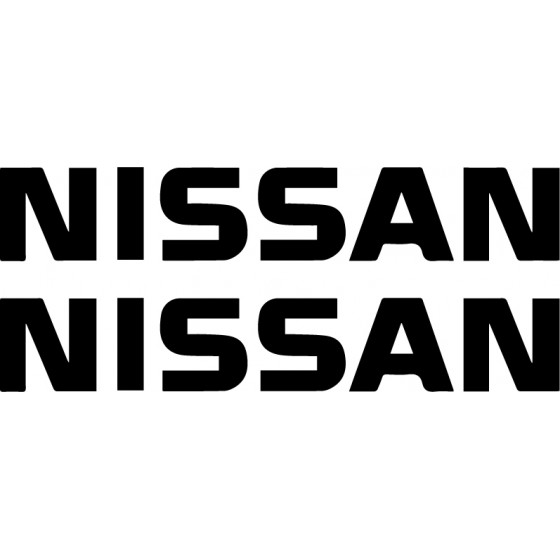 2x Nissan Text Decals Stickers