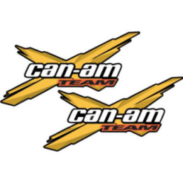 Can Am Team Logo Yellow Stickers Decals 2x - DecalsHouse