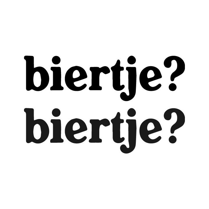 Biertje? Stickers – Funny Dutch Beer Decals (2-Pack)