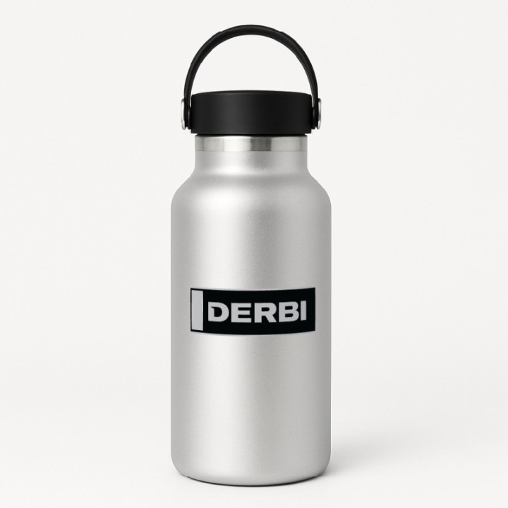 Derbi Logo Grey Stickers Decals 2x - DecalsHouse