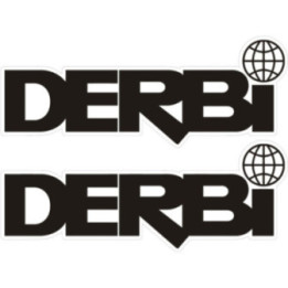 Derbi Logo Style 3 Stickers – Senda GPR Motorcycle Decals (2-Pack)