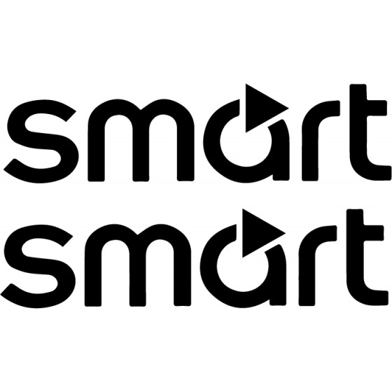 2x Smart Logo Decals Stickers