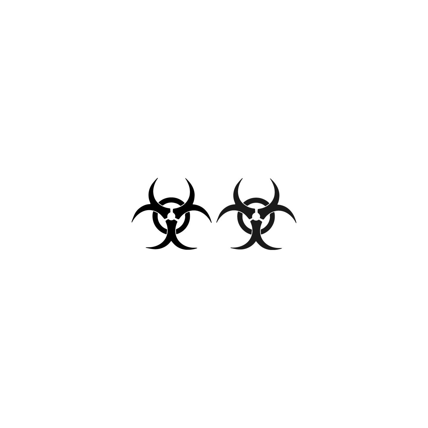 Biohazard Symbol Stickers – Toxic Warning Decals (2-Pack)