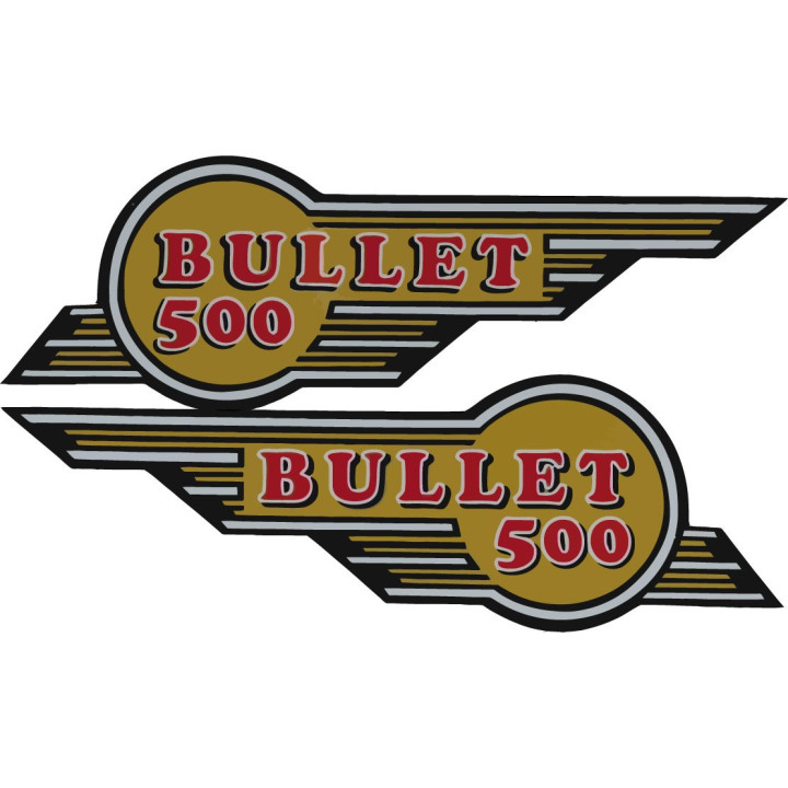 Enfield Bullet 500 Style 2 Stickers Decals 2x - DecalsHouse