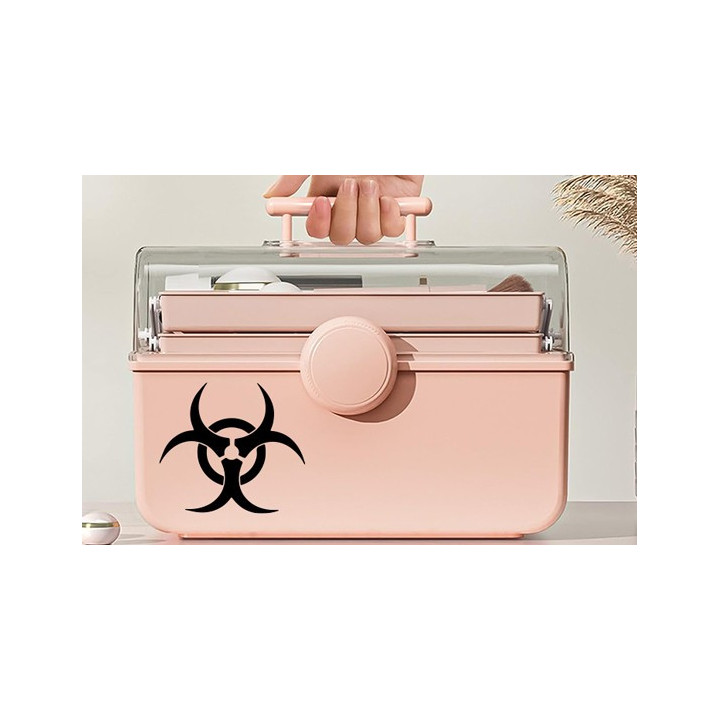 Biohazard Symbol Stickers – Toxic Warning Decals (2-Pack)