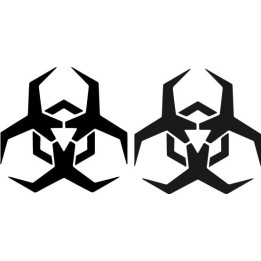 Biohazard Symbol Stickers – Warning Sign Decals (2-Pack)