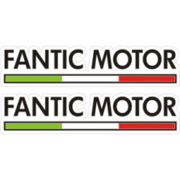 Fantic Logo Italia Flag Stickers Decals 2x - DecalsHouse