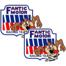 Fantic Logo Taz Stickers Decals 2x - DecalsHouse
