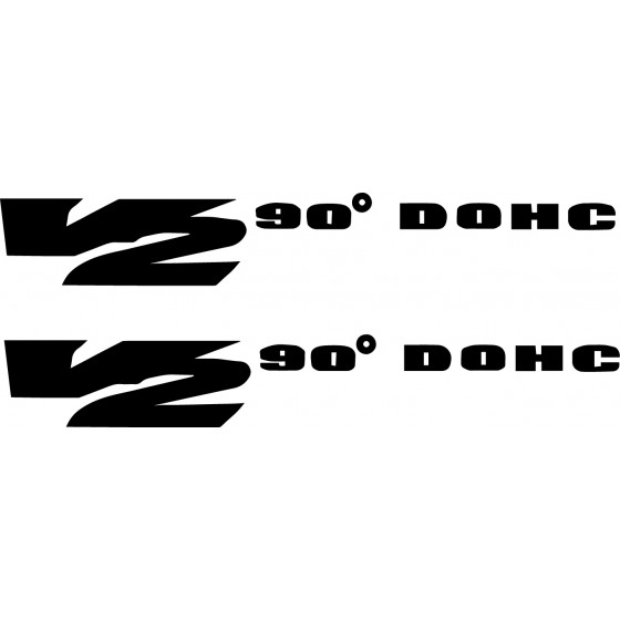 2x V2 Dohc Decals Stickers