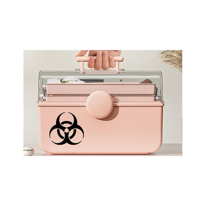 Biohazard Symbol Stickers – Zombie Warning Decals (2-Pack)