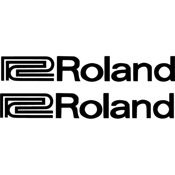 2x Roland Logo Vinyl Decals...