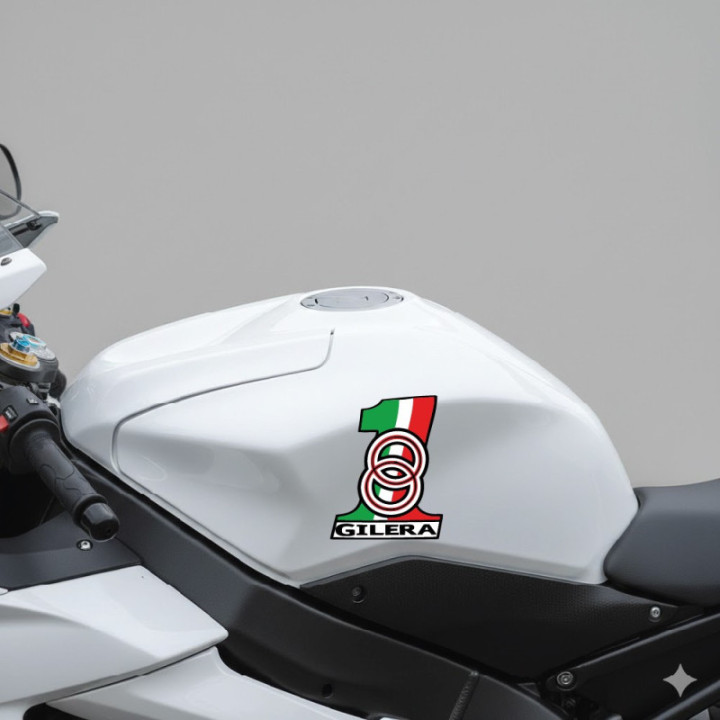 Gilera Number One Stickers Decals 2x - DecalsHouse