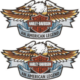 Harley Davidson Logo Eagle Legend Stickers Decals 2x - DecalsHouse