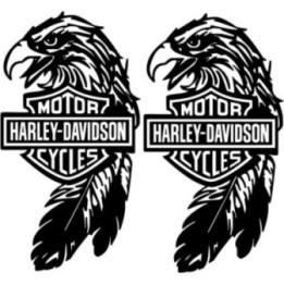 Harley Davidson Logo Eagle Stickers Decals 2x - DecalsHouse