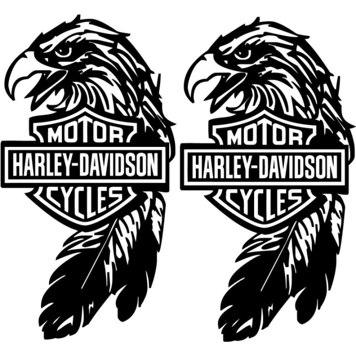 Harley Davidson Logo Eagle Stickers Decals 2x - DecalsHouse
